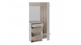 Шкаф для одежды «Нуар» тип 1 Фон серый/Дуб сонома в Таврическом - tavricheskoe.katalogmebeli.com | фото 3