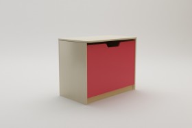 Ящик для игрушек Бэрри (Бежевый/Красный/корпус Клен) в Таврическом - tavricheskoe.katalogmebeli.com | фото