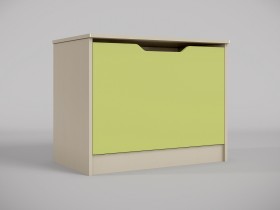Ящик для игрушек Эппл (Зеленый/корпус Клен) в Таврическом - tavricheskoe.katalogmebeli.com | фото