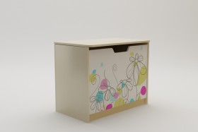 Ящик для игрушек Флёр (Белый/корпус Клен) в Таврическом - tavricheskoe.katalogmebeli.com | фото