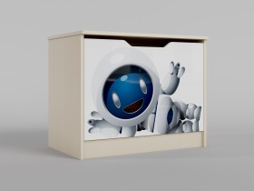 Ящик для игрушек Санни (Белый/корпус Клен) в Таврическом - tavricheskoe.katalogmebeli.com | фото