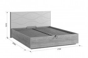 Зара Кровать 1.6 Люкс дуб сонома/белый в Таврическом - tavricheskoe.katalogmebeli.com | фото 4